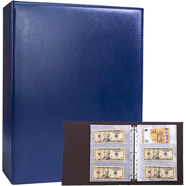 WUSJCOF Geldsammelhüllen – 10 Seiten, 60 Taschen, Doppelseitig, 11-Loch, Für Euro, Banknoten, Coupons, In Ringordner