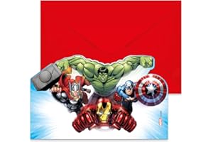 Procos Avengers Infinity Stones Lot de 6 cartes d'invitation
