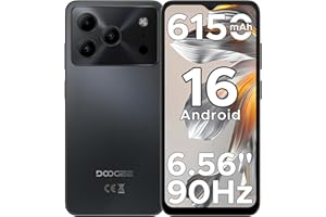 DOOGEE Note 56 Android 16 Smartphone Ohne Vertrag, 6150mAh Akku, 8,45mm Ultradünn + 6.56" HD + 90Hz Handy Günstig, Octa Core, 24 GB + 64 GB/ 2TB TF, 4G Dual SIM Simlockfreie Handys, Face ID/GPS/OTG