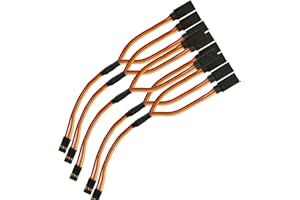 VUNIVERSUM Servo Y Cavo di prolunga V a Y, splitter compatibile con JR Futaba Robbe Graupner Hitec 15 cm 22AWG RC (5 pezzi)