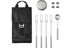 Solo Stove Mesa Accessorie-Set | Inkl. 4 Mini-Röstspieße aus Edelstahl + Ablagen, Pellet Schaufel, Mesa Deckel, Aufbewahrungsetui, Zubehör-Set für Outdoor Feuerstelle, 22,4 x 40,6 cm, 1 kg