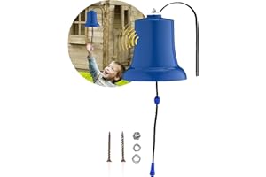 Spielturmking® Schiffsglocke Felix - Wetterfestes Spielturm Zubehör - Mit echtem Geräusch Dank Metallglocke, Glocke für Spielturm, Stabile Metallhalterung, Spielturm Glocke, Spielplatz Outdoor (Blau)