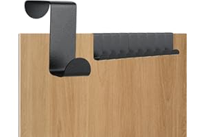 Hisdricus 10er Set Türhaken - Robuste Kleiderhaken für Türgarderobe-flexibel einsetzbar, belastbar- ideal für die ganze Wohnung-schwarze Haken