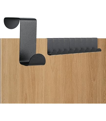 4happy Türhaken 10er Set Schwarz - Rostfrei Bis 8kg Tragkraft