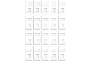 Evoges CAT6A UTP RJ45 Ethernet Module, Pack Of 20 – White 25x50mm Data Outlet, Unshielded, Toolless IDC Punch Down – Ideal for Structured Cabling, Wall Plates & Faceplates