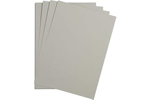 Clairefontaine - Ref 975272C - Maya Smooth Coloured Drawing Card (Pack of 25 Sheets) - 185gsm - A4 (29.7 x 21cm) - Light Grey Colour - Deep Dyed, Acid Free, pH Neutral