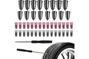 GODTKOWTY 30-Piece Tyre Repair Kit with Rubber Nails and Screwdriver - Universal Puncture Repair Solution for Cars, Motorcycles, and Trucks - Fast Repair Nails (15 Small + 15 Large)