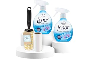 AVATOPIA Ultimate Crease Releaser Spray Removes Creases in Fabric with IKEA Lint Roller & Refill, Twin Pack 2 x 500ml | Spring Awakening Wrinkle Release Spray & Linen Spray, Pet Hair Remover for Clothes