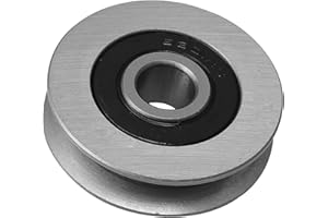 CNBTR 12x50x13MM ferro cuscinetto in acciaio cavo puleggia U-Shape Groove Wheel cuscinetto folle puleggia carico 512KG per attrezzature industriali