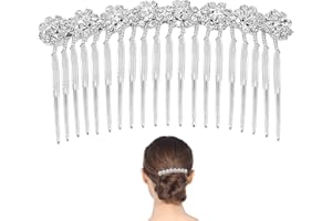 Dorart Home Fermaglio Capelli Donna Elegante,Accessori per Capelli da Sposa Pettine per Capelli in Lega con Strass Supporto per Capelli con Pettine per Fiori di Sole,Fermaglio Capelli Donna Cerimonia