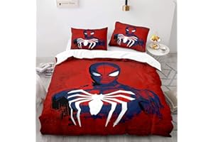 LKFFHAVD - Marvel Avengers Spider-Man - Parure de lit - Housse de couette - 135 x 200 cm - Impression 3D - Motif : Peter Parker - Housse de couette + taies d'oreiller pour enfants (200 x 200 cm, 28)
