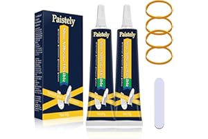 PAISTELY Schuhkleber, Langsam Trocknender Transparenter Schuhsohlen Kleber, Schuhkleber Extra Stark Wasserfest，Professioneller Schuh Kleber Zum Reparieren Von Getragenen Schuhen, Stiefeln, Leder Usw. (15g*2)