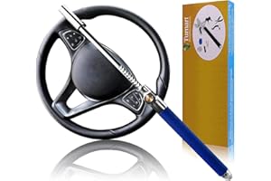 Turnart Barra Antirrobo Coche De Acero Inoxidable Con 3 Llaves (Azul)