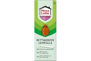 Nexa Lotte Bettwanzen Leimfalle, 2 Stück, effektive Bekämpfung und Prävention von Bettwanzenbefall in Schlafzimmern