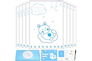 GOLDGE Lot de 10 sachets à lanière pour nouveau-né, hôpital, change pour naissance, sachets transparents avec curseur, scellés PE glacé 34 x 24 cm