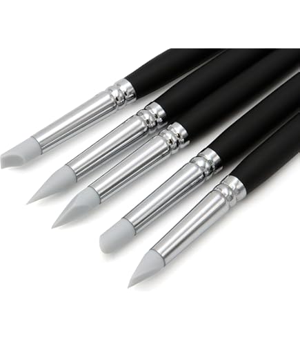 Coolty Lot de 10 outils de sculpture de cire d'argile, double extrémité en acier inoxydable, kit d'outils de sculpture, spatule, burin avec étui de transport pour sculpture, détail, sculpture de poterie