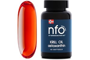 ‎NFO NFO OMEGA 3 KRILL OIL Astaxanthin [60 Fischhaut Kapseln] Norwegische Omega 3 Krillöl & Fischöl Kapseln, Omega 3 Kapseln hochdosiert, EPA, DHA in Phospholipide, Omega3 Öl in Krillöl Kapseln