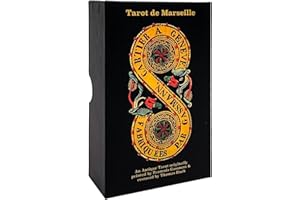 Vieux Monde Express Gassman Tarot de Marseille with | Guide Made in USA | Linen Finish | 78 Cards for Divination | Rigid Box for Storage |
