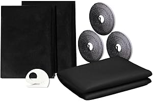 GOZINA 3 Stück Fliegengitter Fenster, Insektenschutz Fenster Zuschneidbar, Fliegengitter Fenster ohne Bohren, selbstklebend 1.3m * 1.5m, Kinderleichte Montage, Zuschneider Inklusive