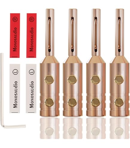 HL Gold/Rhodium Binding Posts / aansluitklemmen – kort (paar) – Holland