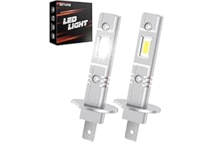 Zethors 2024 Lampadine LED H1 Fari 60W 16000LM 6000K Bianco per Abbaglianti/Anabbaglianti/Fendinebbia, Mini H1 LED Auto Alogena Sostituzione, Non Polarità, Plug and Play, Canbus Pronto, 2PCS