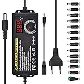 Adjustable Power Supply 3V-24V Universal Power Supply Adapter 3A 72W Adjustable Power Adapter 100V-240V AC to DC with LED Vol