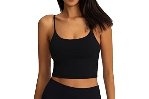 Attraktiv sporttanktopp för kvinnor, basic topp ärmlös, andas och lätt för gym yoga casual kort linne topp med spagettiremmar