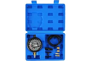 DASBET Car Vacuum and Fuel Pump Tester Gauge Kit, Fuel Pump and Vacuum Tester Gauge, Leak Carburetor Pressure Diagnostics