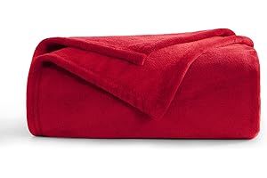 Aisbo Kuscheldecke Flauschig Decke Rot - Fleecedecke 150x200 cm XL Warme Sofa Decke, Kuschlige Wohndecke Weich als Wohnzimmer Blanket Couchdecke für Winter