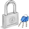 Magmaus® PDL60 [Never-Rust] Heavy Duty Waterproof Outdoor Padlock with 3 Keys - Stainless Steel - [10mm Anti-Cut Shackle] - [High Security Protection] - Ideal Gate or Shed Lock