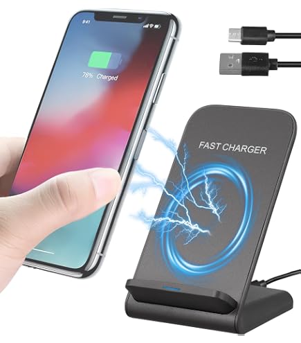 Caricabatterie Wireless A Induzione 15W Pieghevole Per IPhone 12-16 E Galaxy S21-S24, Con Display LED E Protezione Murata