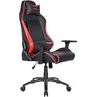Tesoro Alphaeon S1 Gaming Stuhl F715 Rot/Red - Gamer Stuhl mit Metallrahmen und Verstärkungselementen, perforiertes PU-Leder,