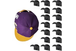 WACAR Hat Hooks for Wall, 16 Pack Adhesive Cap Hanger Baseball Cap Storage Hat Hanger Holder Hat Rack for Baseball Caps, Minimalist Wall-Mounted Coat Racks Hanger for Closet Door Bedroom