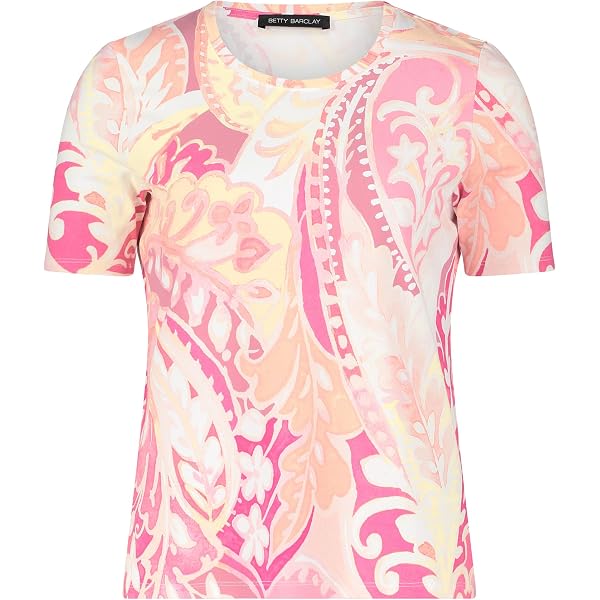 Betty Barclay Damen Casual-Shirt – Mit Animal-Print, Glitzersteinen & Gummizug Für Modernen Look