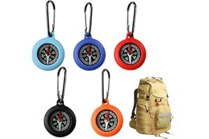 VTYTZZ 5 mini brújulas, brújula para niños, brújula, brújula para niños, brújula para exteriores, para niños, portátil, impermeable, para campamentos de vacaciones, camping, senderismo, viajes