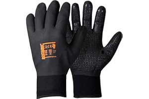 ROSTAING WinterPro - Paire de Gants Travail - Noir - Hiver - Idéal pour les Travaux en Milieu Humide et Froid - Imperméable - Confort - Résistance au Froid