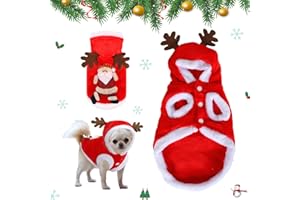 GUBOOM Costume Noël pour Animaux, Vetement Chien Noel, Deguisement Chat Noel, Vêtements Animaux de Compagnie Noël, Noël Vêtements Chiens, pour Noël, Fêtes, pour Cosplay De La Fête Noël, M