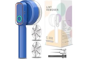 GBARAN Levapelucchi, Levapelucchi Elettrico ricaricabile con 2 lama da barba di ricambio, Rasoio portatile per lanugine in tessuto per vestiti, mobili, biancheria da letto, moquette