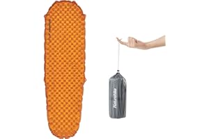 Naturehike Materassino termico 5,8 valore R campeggio 4 stagioni Ultralight autogonfiabile materasso ad aria durevole con borsa gonfiabile
