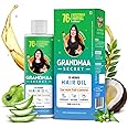 NIDHI’S GRANDMAA SECRET 13 Herbs Hair Oil For Men & Women | Promotes Hair Growth & Reduces Hair Fall | Handmade Natural Hair Oil with Curry Leaves | Hair Fall Control Oil For Dry Damaged Hair | 200 mL