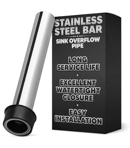 Edelstahl Standrohr 27,5 Cm Für Spüle – Mit Gummipfropfen Für 1 1/4 & 1 1/2 Zoll Ablauf, Korrosionsbeständig