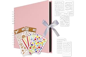 MuChoney Álbum de fotos rosa álbum de fotos para personalizar libro de fotos 80 páginas se puede utilizar como regalo de cumpleaños regalo de boda regalo de San Valentín y mucho más.