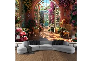 FENDROM Morning Sun Shines Through Wonderful Yards Tapestry Lovely Flowers Warm Color Wall Hanging Backdrop For Women Girls Bedroom Living room Dorm