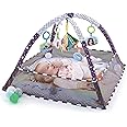 AM ANNA Baby Play Mat & Gym for Infants Baby Boys & Girls, Tummy Time Baby Activity Center & Entertainer with Hanging Toys,Soft Playpen with Balls, Foldable Play Gym Baby Essential Stuff (Grey)