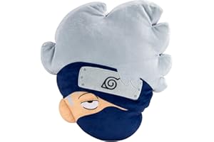 Club Mocchi Mocchi TOMY - Peluche Méga 38 cm tête de Kakashi de Nintendo, Dans l'univers Nintendo, elle est idéale pour décorer la chambre des filles et des Garçons. A partir de 3 ans