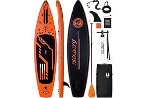 HITABAY Tavola SUP con Accessori Completi, 290cm e 320cm e 335cm SUP Gonfiabile Adulti, Carico Massimo 150kg Tavola da Surf