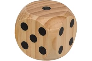 PhiLuMo Großer Würfel/Spielwürfel mit Augenzahlen & aus Holz / 6 x 6 cm