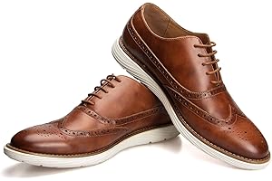 JITAI Men Oxfords Shoes Zapatos de Vestir Casuales para Hombres Zapatos de Moda Ligeros con Cordones