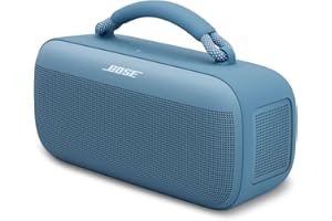 Bose Przenośny Głośnik SoundLink Max. Duży, wodoszczelny głośnik Bluetooth. Działa do 20 godzin bez ładowania. Z USB-C, wbudowanym wejściem audio 3,5 mm, w szaroniebieskim