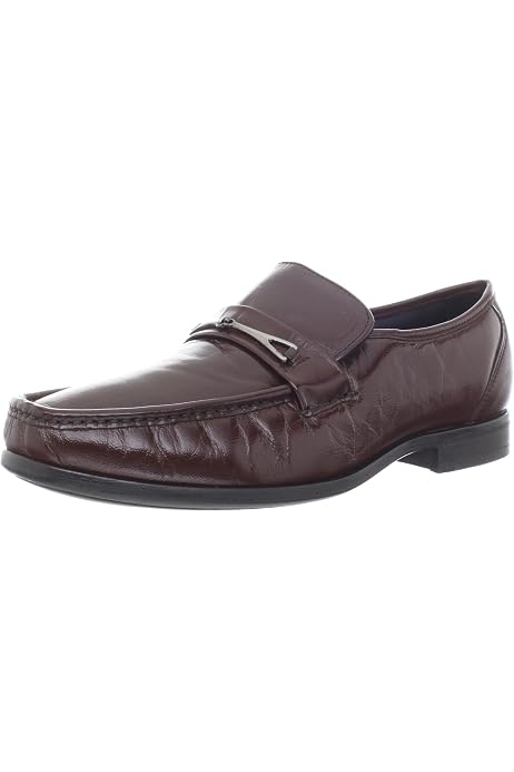 Florsheim Mocassino Uomo Como - Classico A Stringa Piatta, Pelle Nera Lucida, Taglia 8 D - 3